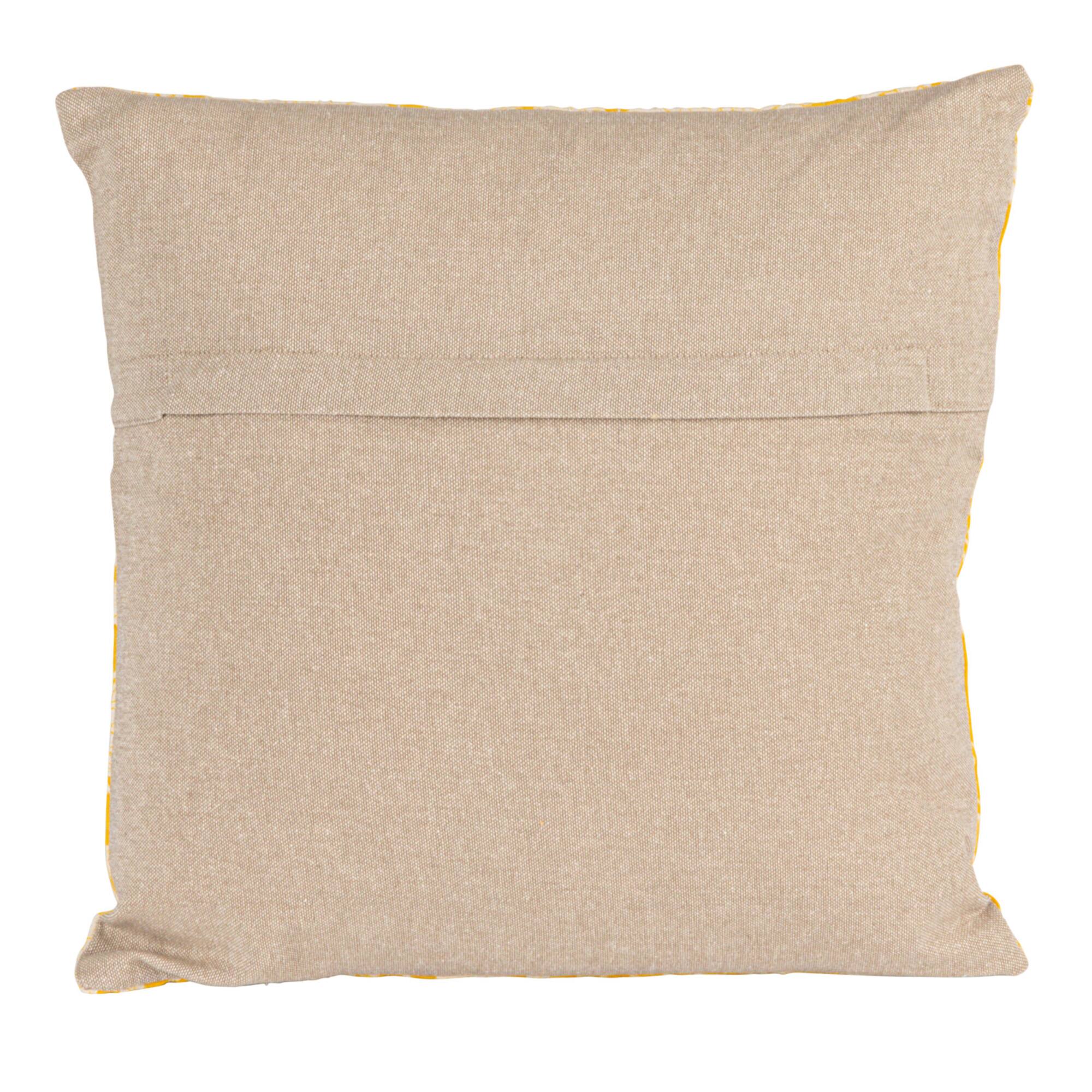 Hello Honey® 16" Yellow & White Floral Bock Print Accent Pillow